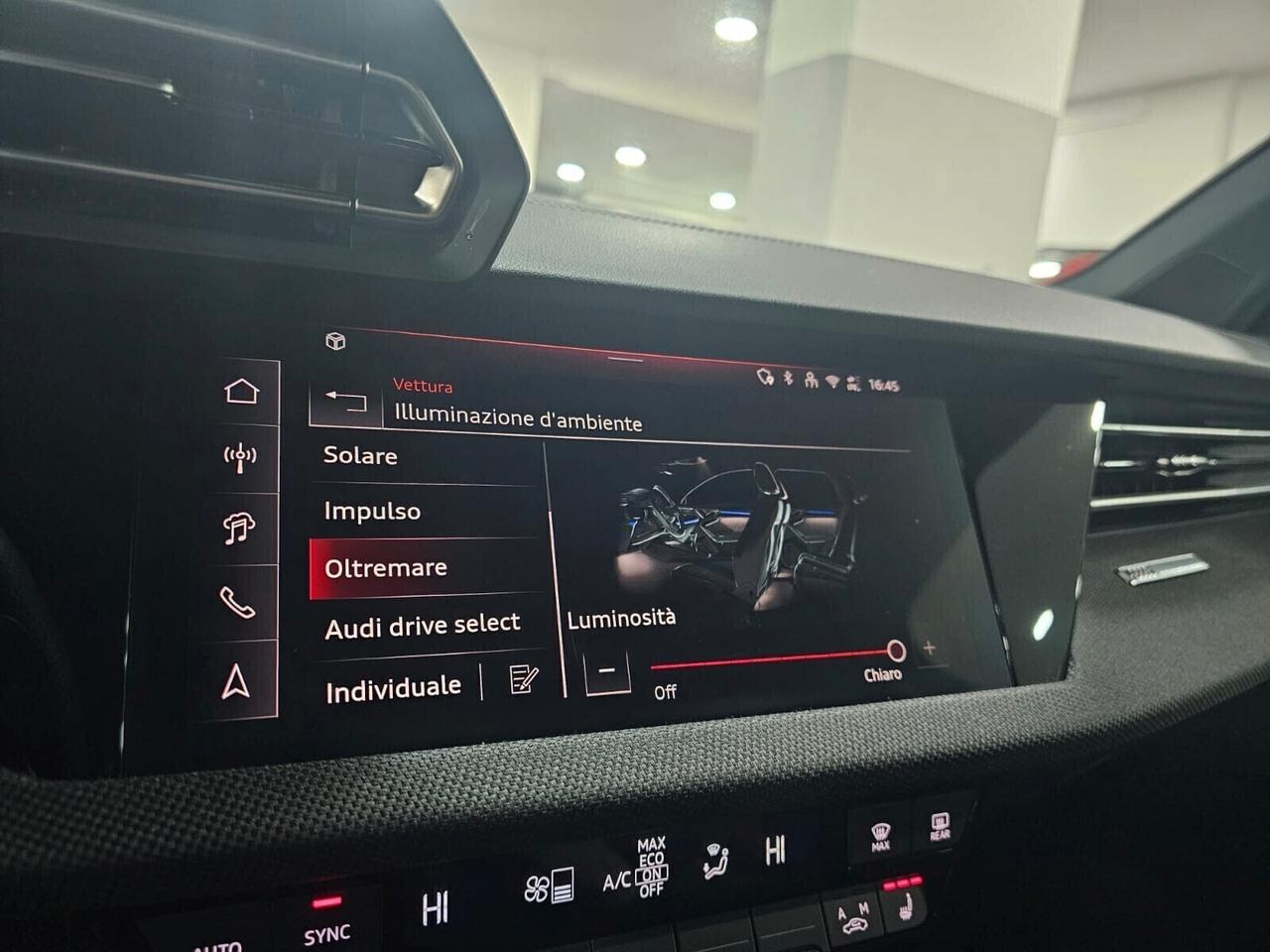 NUOVA AUDI A3 SPORTBACK SPB S-LINE 35TDI 150CV S-TRONIC BLACK -LUCI- SONOS- SEDILI ELETTRICI-RISCALDATI-MASSAGGIANTI