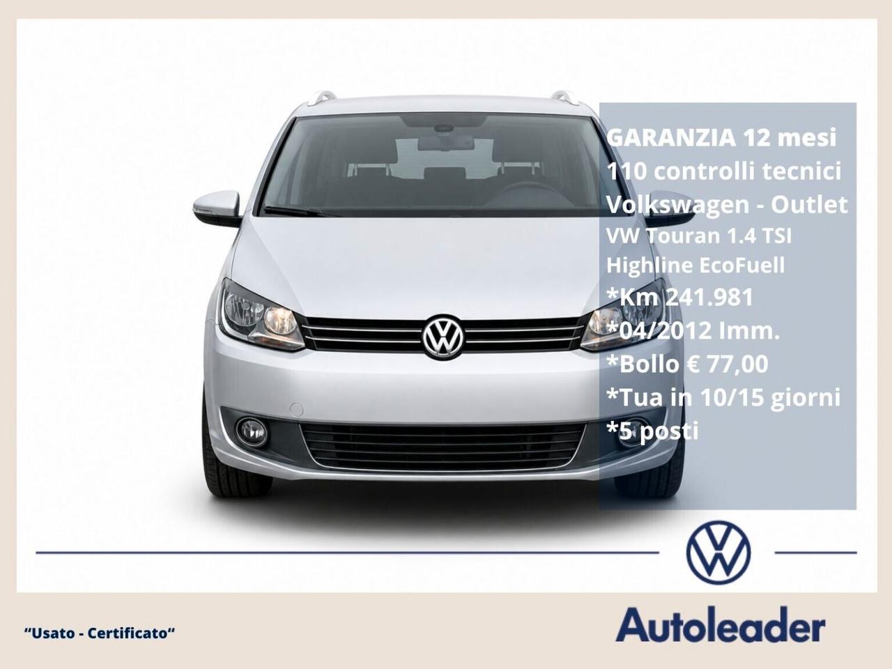Volkswagen Touran 1.4 TSI Highline EcoFuel