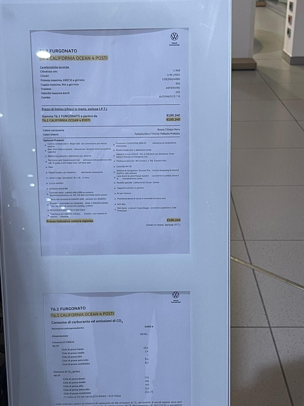 Vw Volkswagen California 6.1 Ocean Edition 2.0 TDI 150 kW DSG FULL OPTION