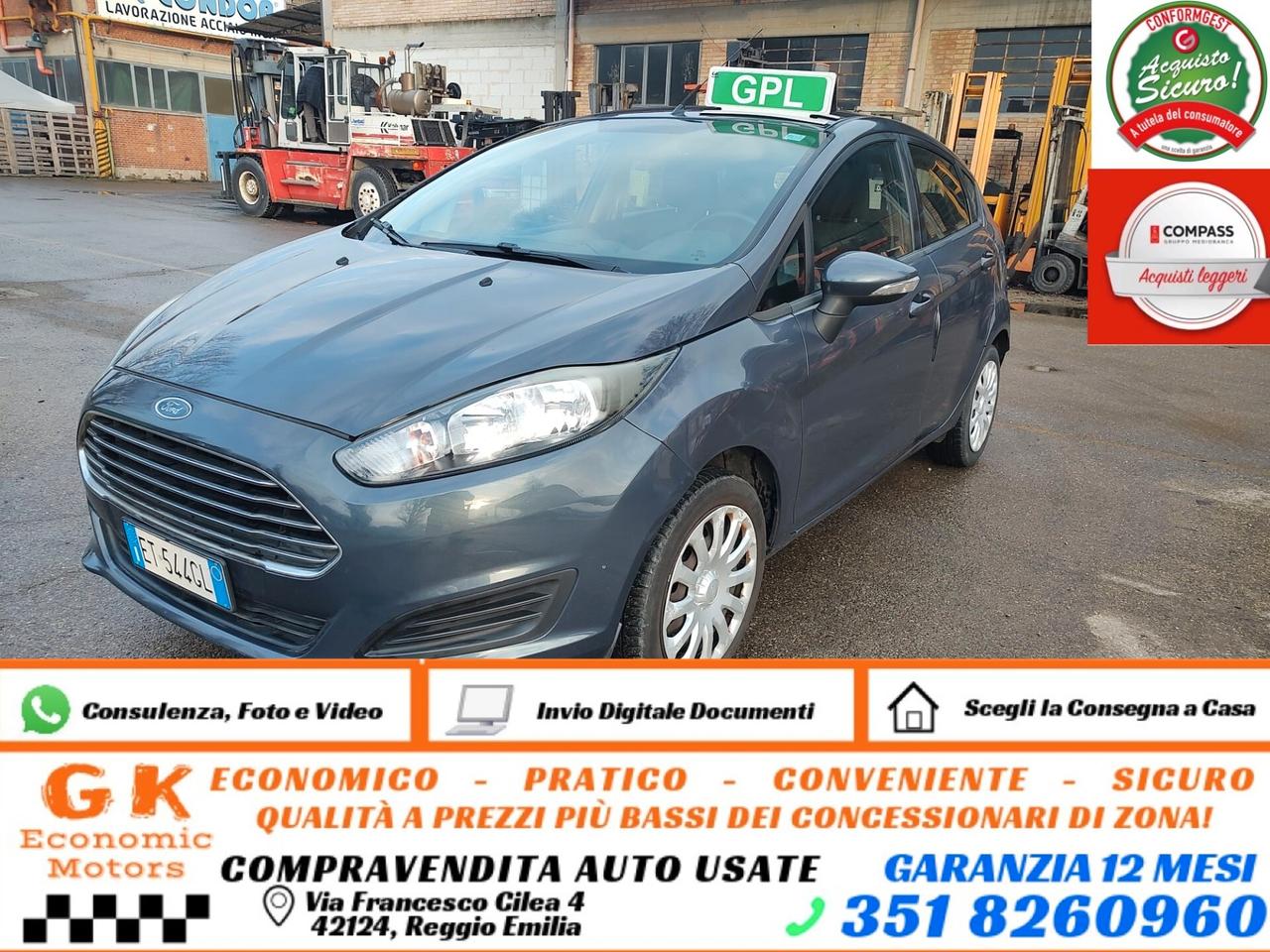 Ford Fiesta 1.4 5p. Bz.- GPL Titanium, SCADENZA 2033, OK NEOPATENTATI, GARANZIA L.12 MESI