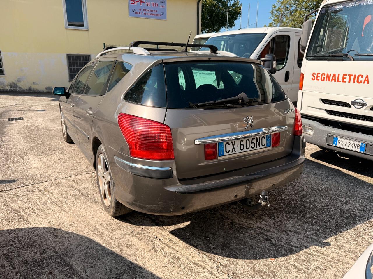 Peugeot 407 HDI Gancio traino 16 quintali