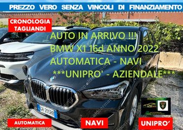 Bmw X1 16d AUTOMAT*NO VINCOLI FINANZIAM*UNIPRO AZIENDALE KM CERTIFICATI