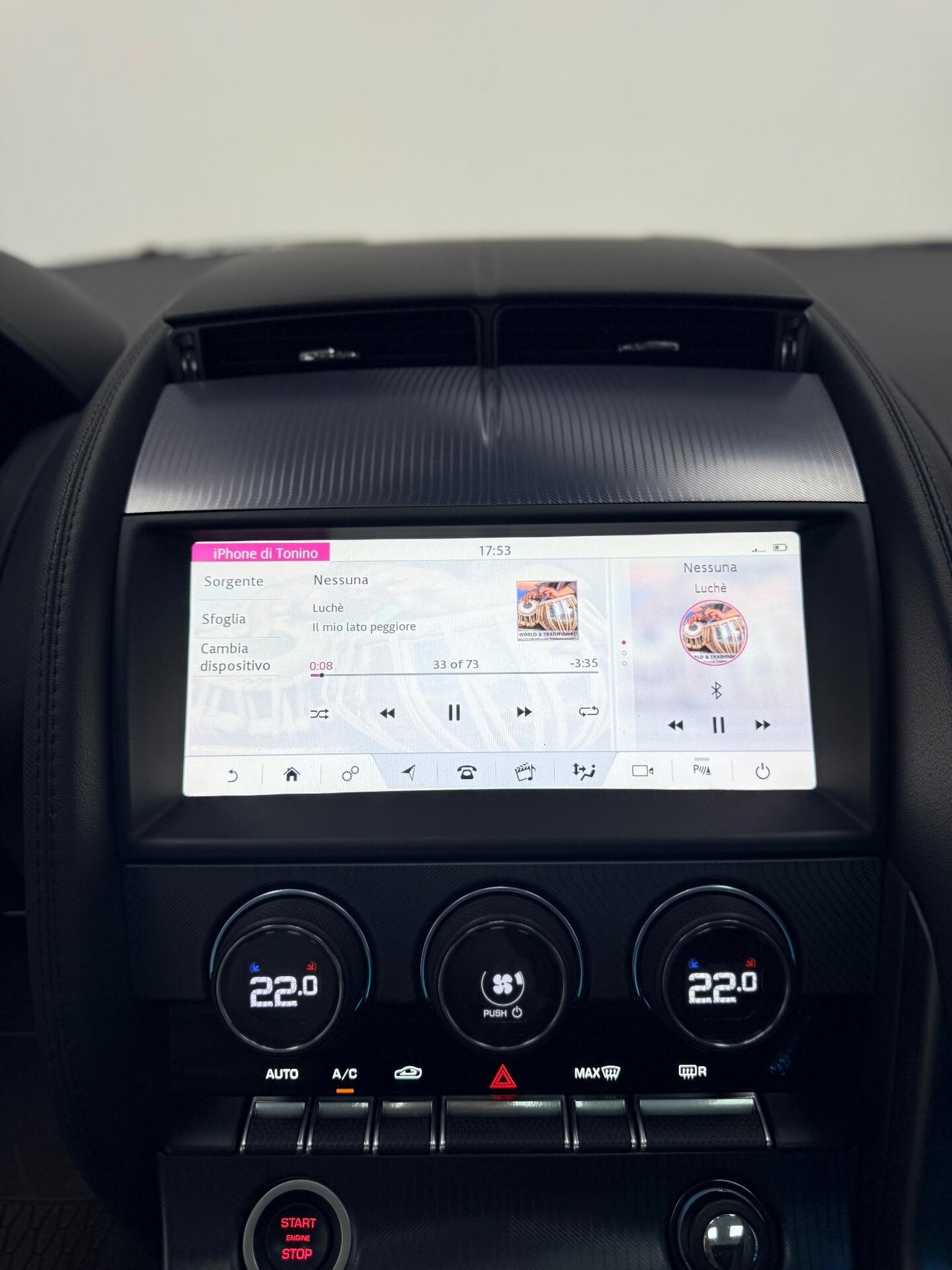 Jaguar F-Type 2.0 aut. Coupé Chequered Flag 05/2019 EURO 6D TETTO RETROCAM SCARICO