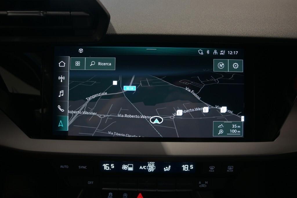AUDI A3 SEDAN 35 TDI 150CV S-TRONIC BUSINESS (FARI LED - VIRTUAL COCKPIT - ADAPTIVE CRUISE - CLIMA BIZONA - NAVI - MIRROR - SENSORI POST. )