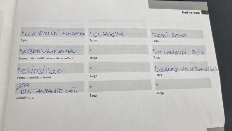 Mercedes-Benz CLK 270 CDI cat Elegance