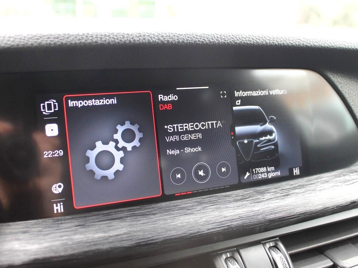 Alfa Romeo Stelvio 2.2 Turbodiesel 160 CV AT8 RWD Sprint PaddleF1 Virtual UNIPRO IVA DEDUCIB.