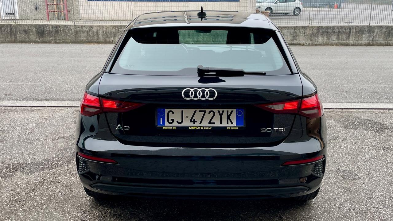 AUDI A3 SPORTBACK 2.0 TDI 30 116 CV - FULL LED, VIRTUAL COCKPIT, NEOPATENTATI