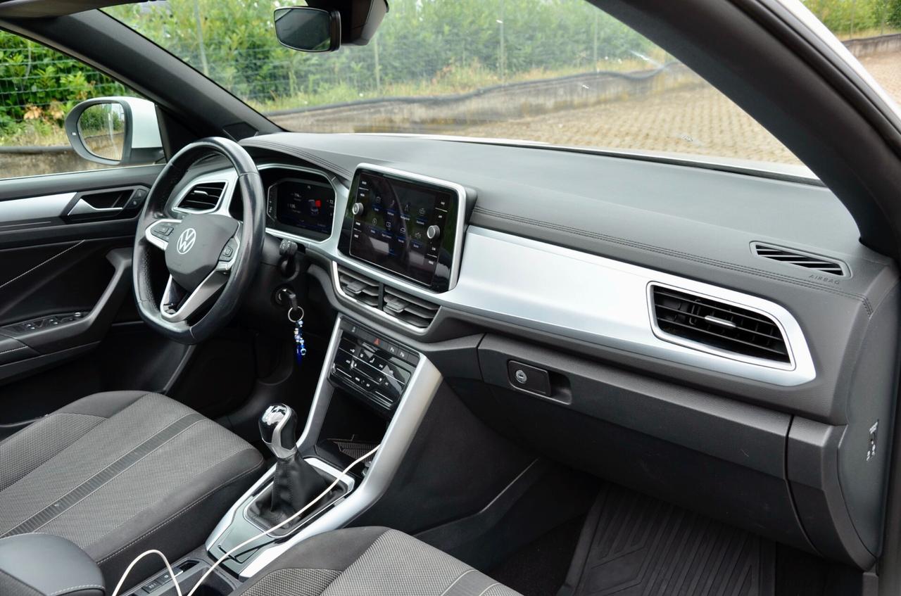 VOLKSWAGEN T-ROC 1.0 TSI STYLE 110cv, UNICOPROP, UFF ITALIANA, EURO 6D, FARI IQ LED, APPLE ANDROID, PERMUTE