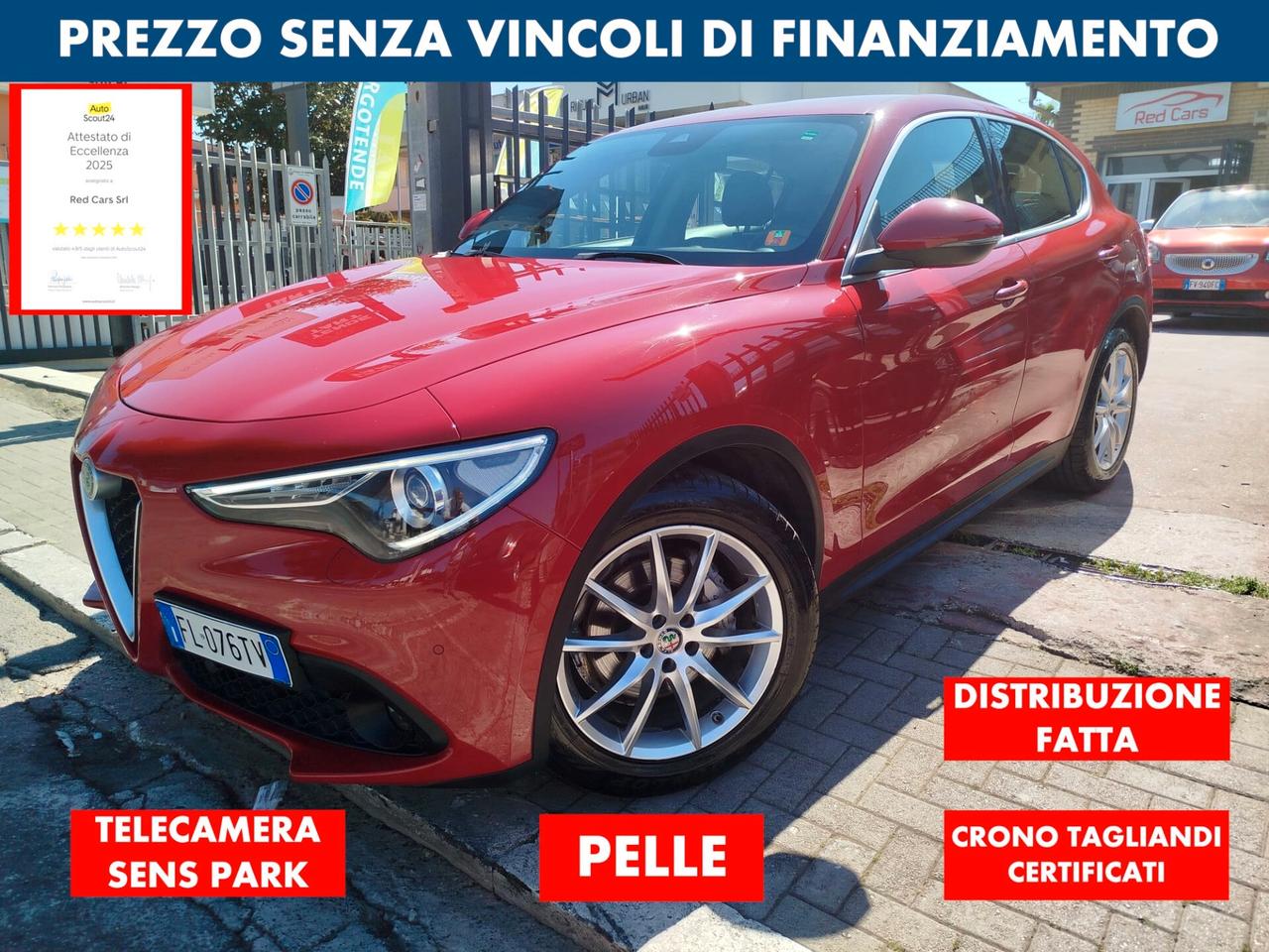 Stelvio 2.2 -180cv AT8 UNIPRO-CRONO TAGLIANDI- DISTRIBUZIONE FATTA-GARANZIA 12 MESI