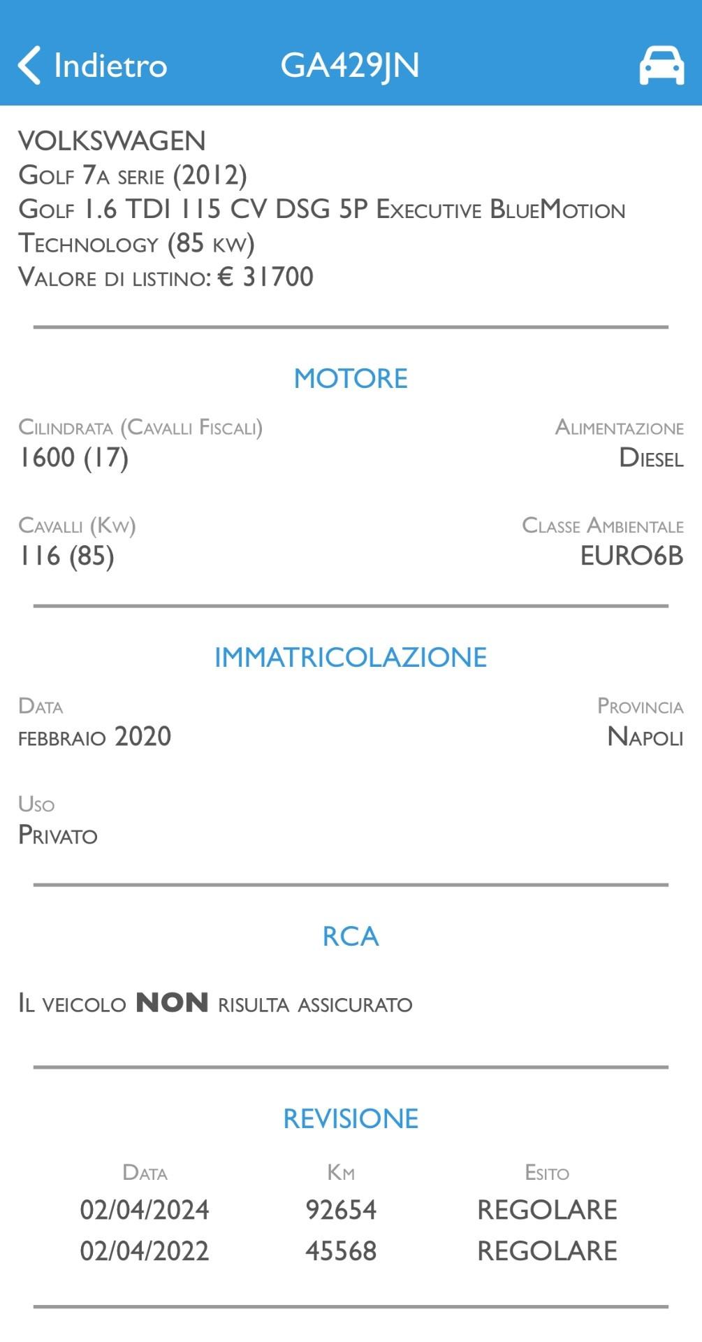 Volkswagen Golf 1.6 TDI 115 CV 5p. Executive BlueMotion Technology