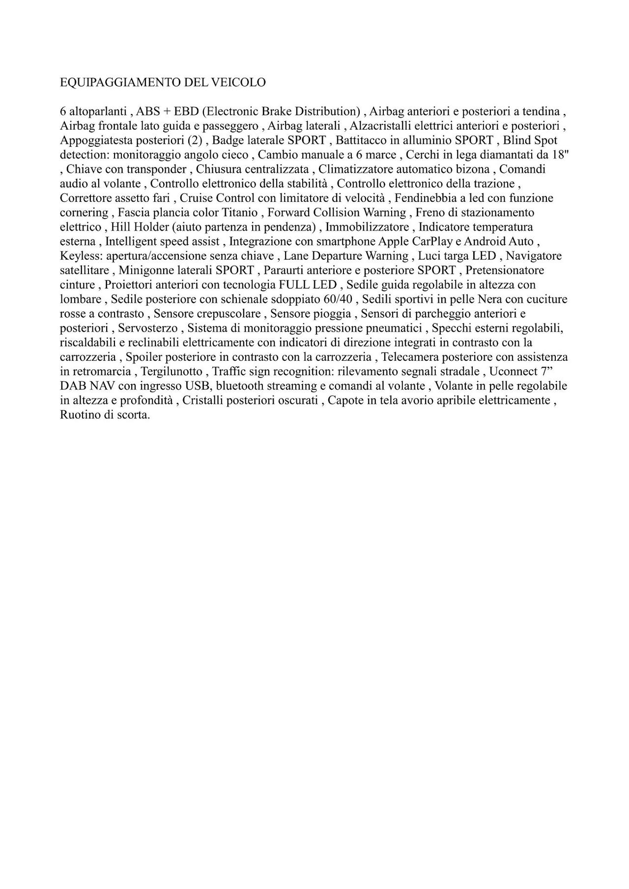 Fiat 500X 1.0 T3 SPORT DOLCEVITA (120 CV)