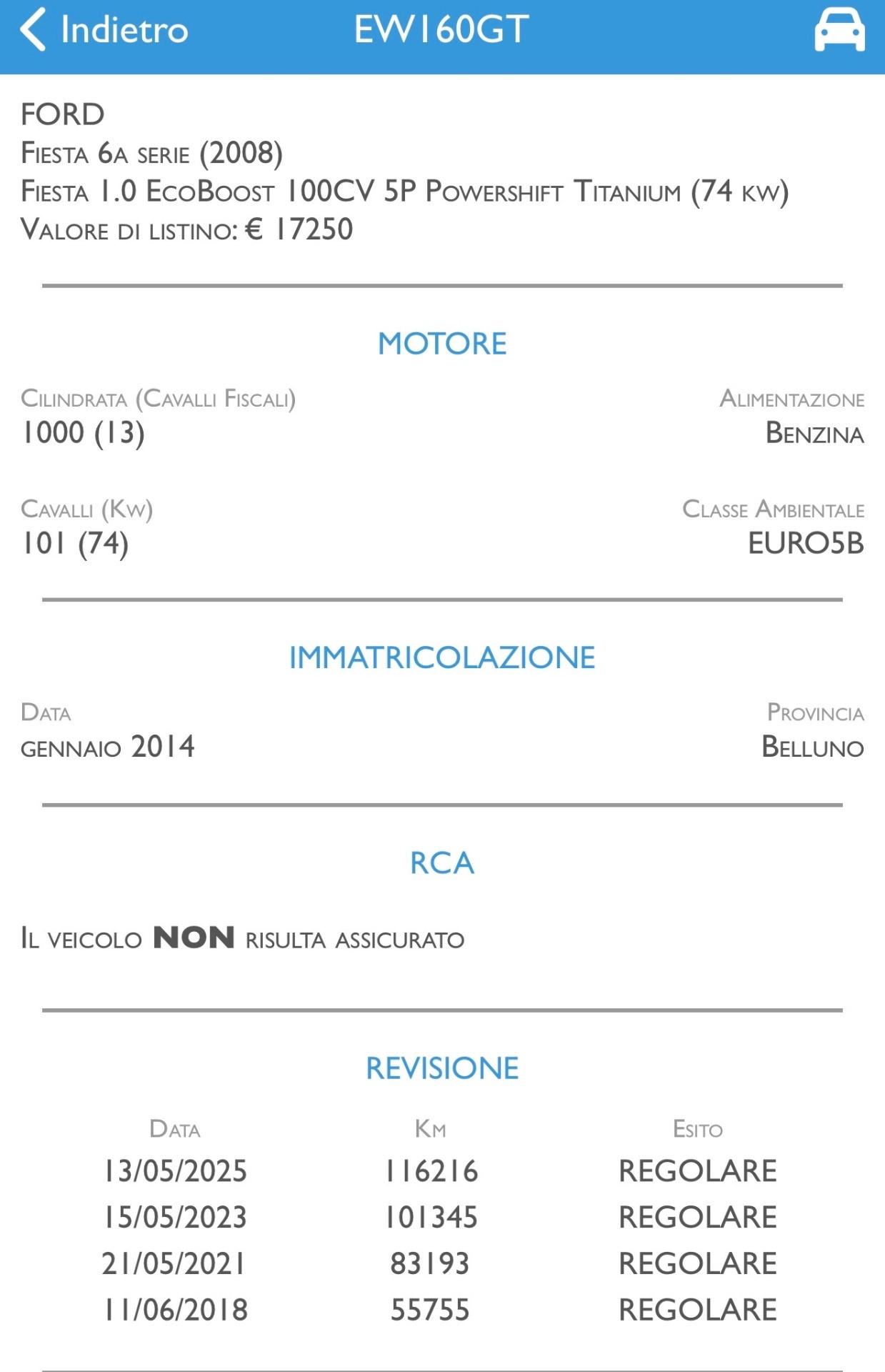Ford Fiesta 1.0 EcoBoost 100CV Powershift Titanium
