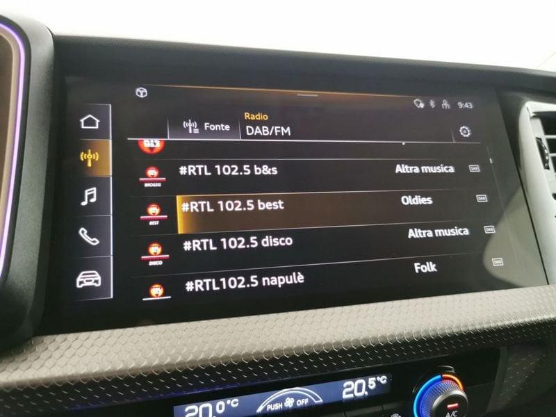 Audi A1 Sportback 30 1.0 tfsi Admired 110cv s-tronic