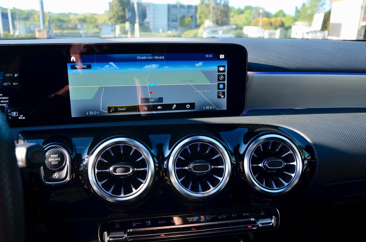 MERCEDES-BENZ A35 AMG 4MATIC 306cv AUTO, UFF ITALIANA, SERVICE MERCEDES, TETTO, MULTIBEAM, RETROCAMERA, LUCI 64 COLORI, 19", PERMUTE