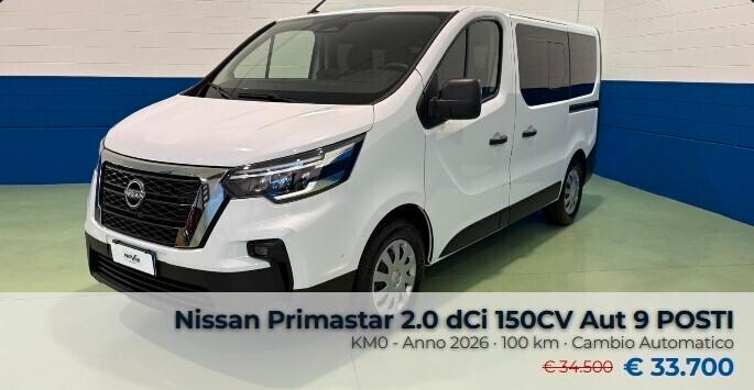 9 POSTI Nissan Primastar 2.0 dCi 150CV Aut PC-TN Bus N-Connecta