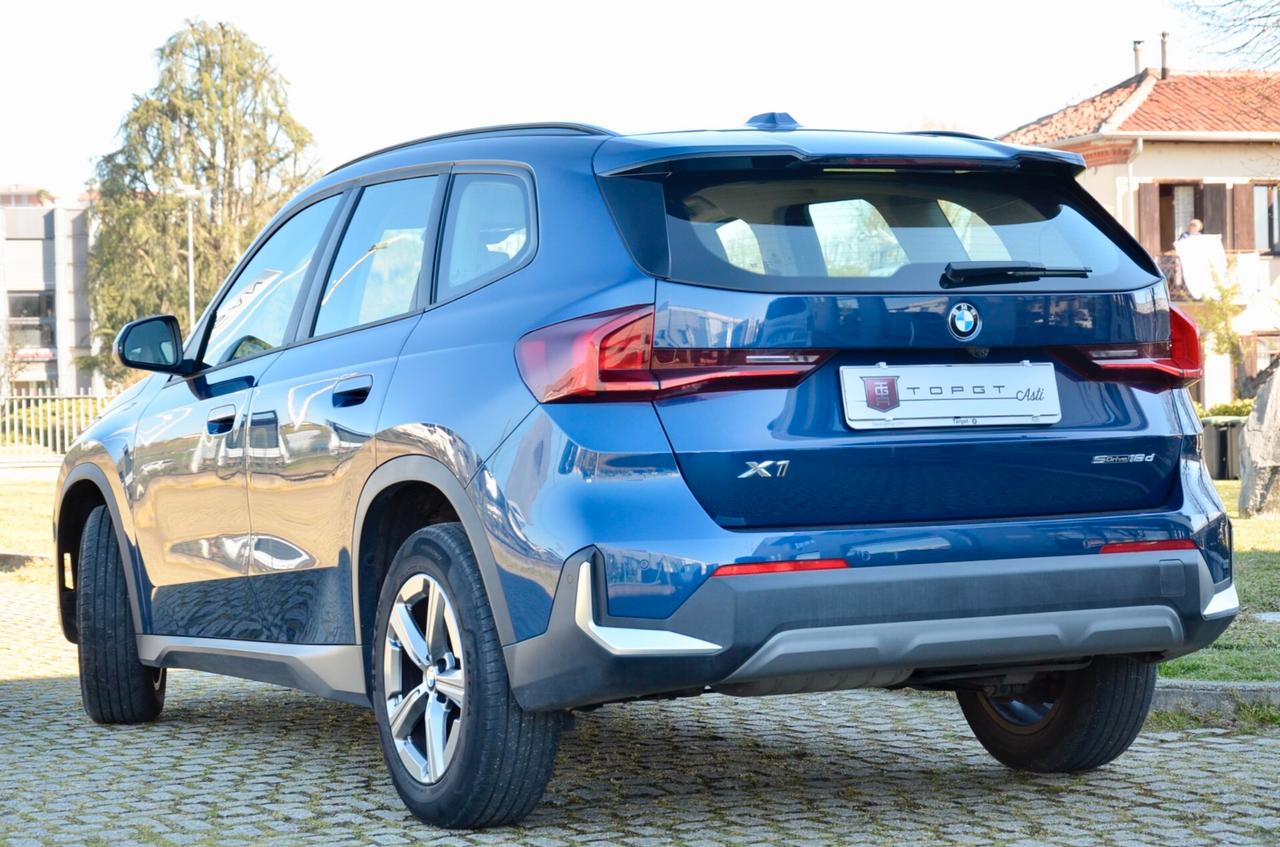 BMW X1 SDRIVE18d X-LINE 150cv AUTO, UNICOPROPRIETARIO, UFF ITALIANA, SERVICE BMW, EURO 6D, PELLE TOTALE, RETROCAMERA, PERMUTE