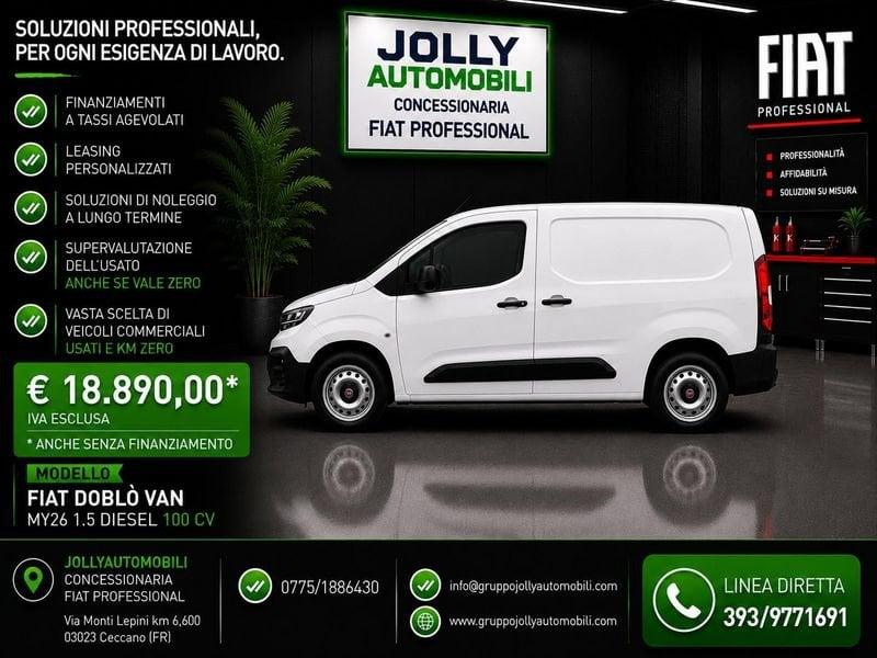 FIAT Doblò Van 1.5 diesel 100 cv prezzo iva 22% esclusa