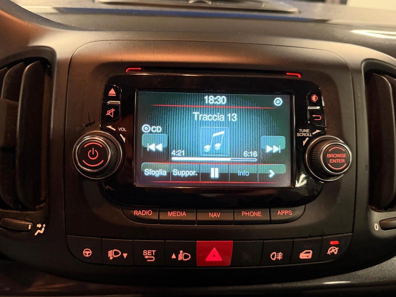 FIAT 500L LOUNGE 1.3 MJT 95CV NAVI CRUISE GANCIO TRAINO ANNO 2016