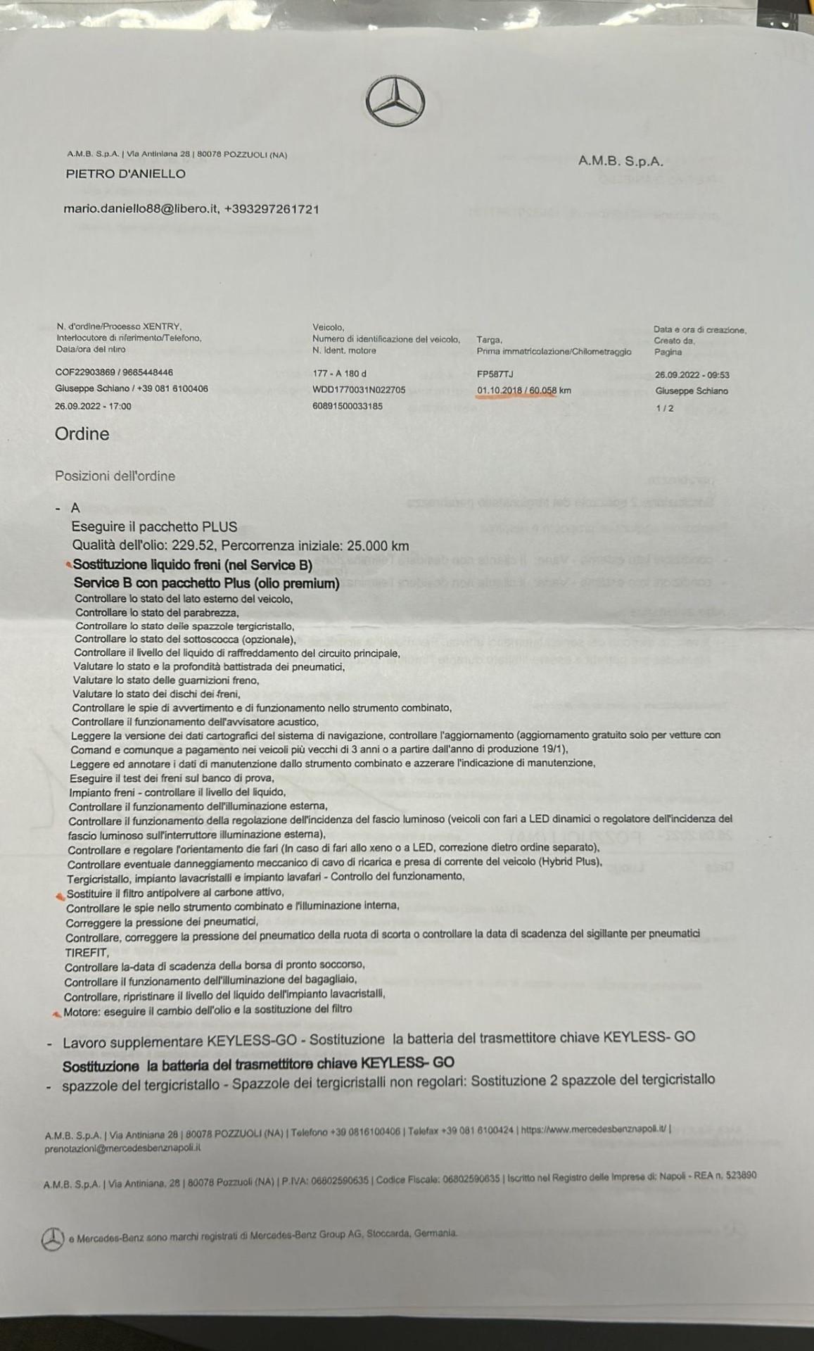 Mercedes-benz A 180 d Automatic Premium