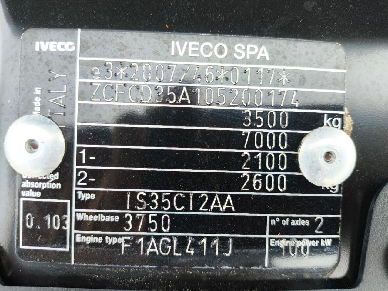 IVECO DAILY 35C14 FURGONATO IN LEGA RIF:6625