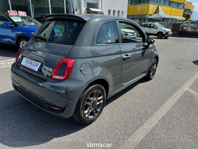 FIAT 500 1.0 Hybrid Sport-RADIO 7"-CAR PLAY - SOLO KM 61800- OK NEOPATENTATO !