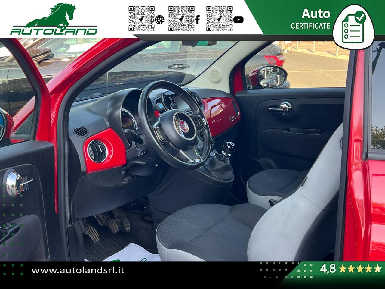 Fiat 500 1.2 69cv my19 Ok Neopatentati - Sensori di Parcheggio - Cruise Control - Uconnect 5"