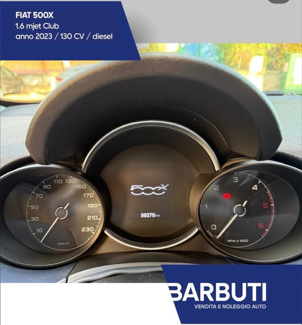 Fiat 500X 2023 - 1.6 mjet Club 130cv