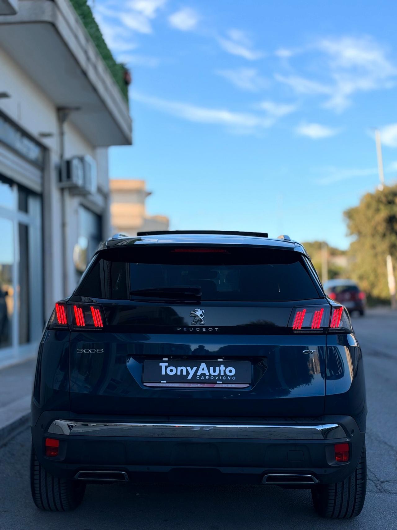 Peugeot 3008 1.5 bluehdi GT S con TETTO APRIBILE,VIRTUAL COCKPIT,APPLE CARPLAY,TELECAMERA 360,INTERNI ALCANTARA/P