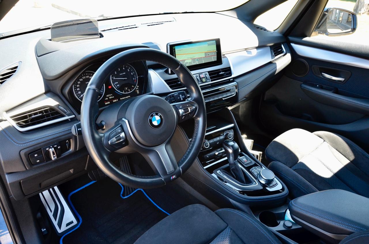 BMW 218i GRAN TOURER MSPORT 136cv AUTO, UNICOPROPRIETARIO, UFF ITALIANA, SERVICE UFF BMW, FULL LED, NAVI, PERMUTE