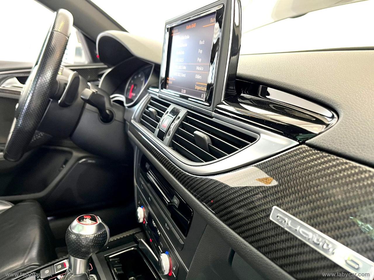 AUDI RS6 PERFORMANCE TETTO PELLE CARBOCERAMICI TETTO PELLE FRENI CARBO HOTSPOT WIFI