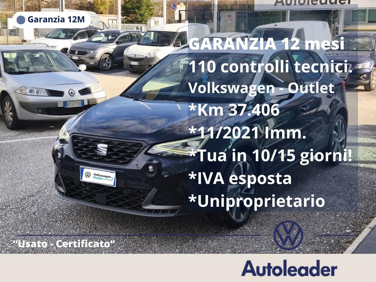 Seat Arona 1.0 TGI FR SOLO 37mila Km
