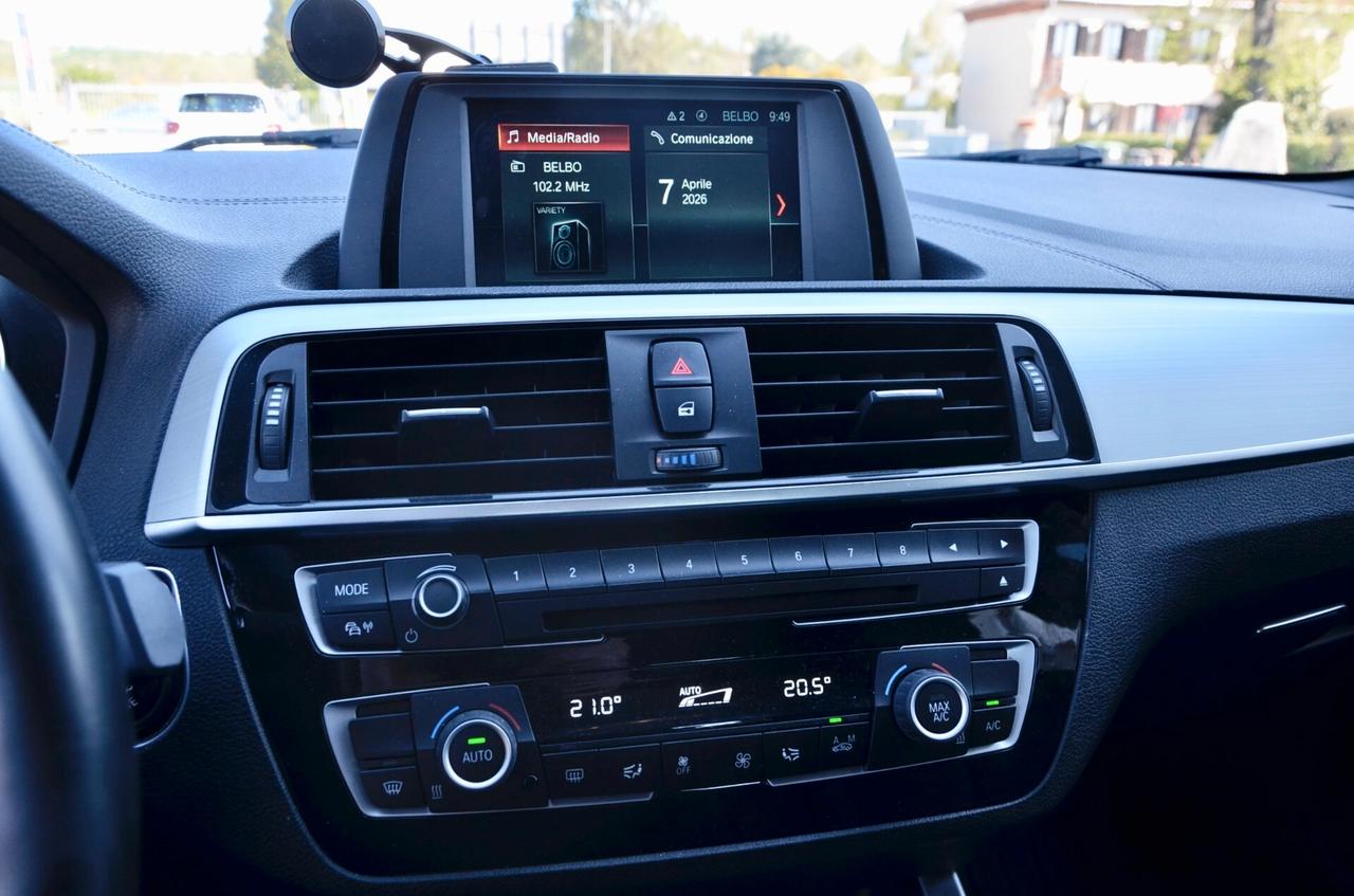 BMW 118d 2.0 MSPORT 150cv AUT, UNICOPROPRIETARIO, SERVICE BMW, UFF ITALIANA, EURO 6C, FULL LED, PELLE, PERMUTE