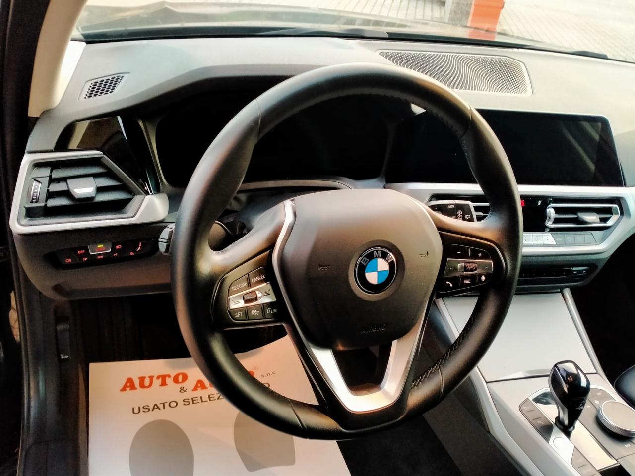 BMW 318 D TOURING G21 MHEV 48V SEDILI SPORTIVI / PELLE NERA /LED /VETRI PRIVACY