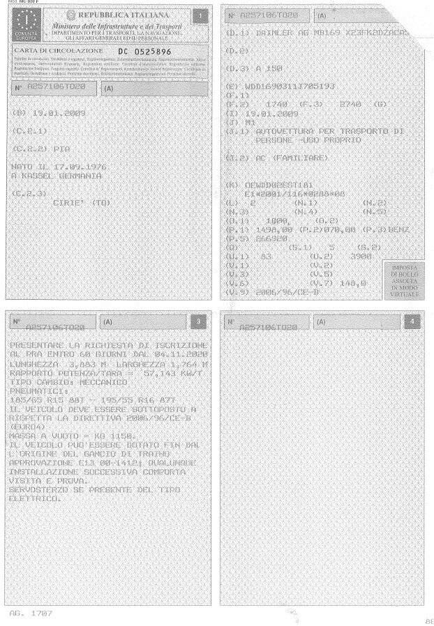 Mercedes A 150 BZ 95cv per Export