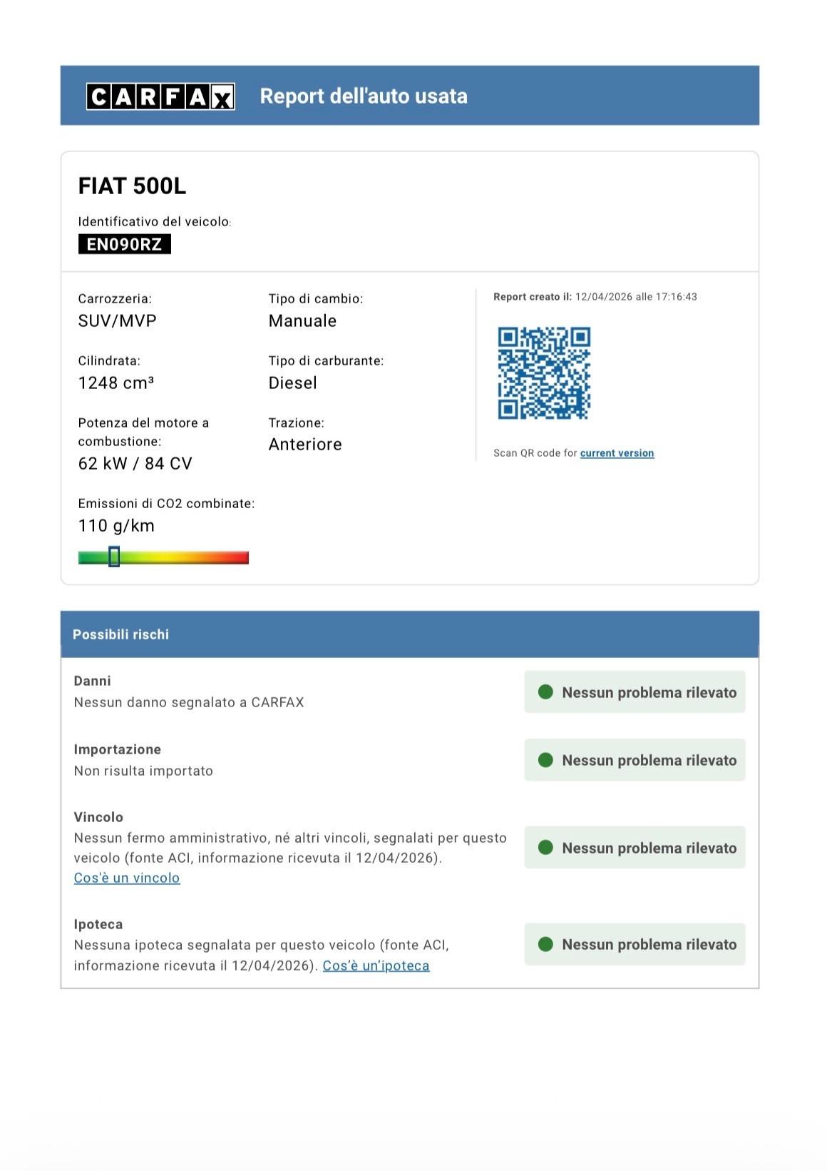 Fiat 500L 1.3 Multijet 85 CV Pop