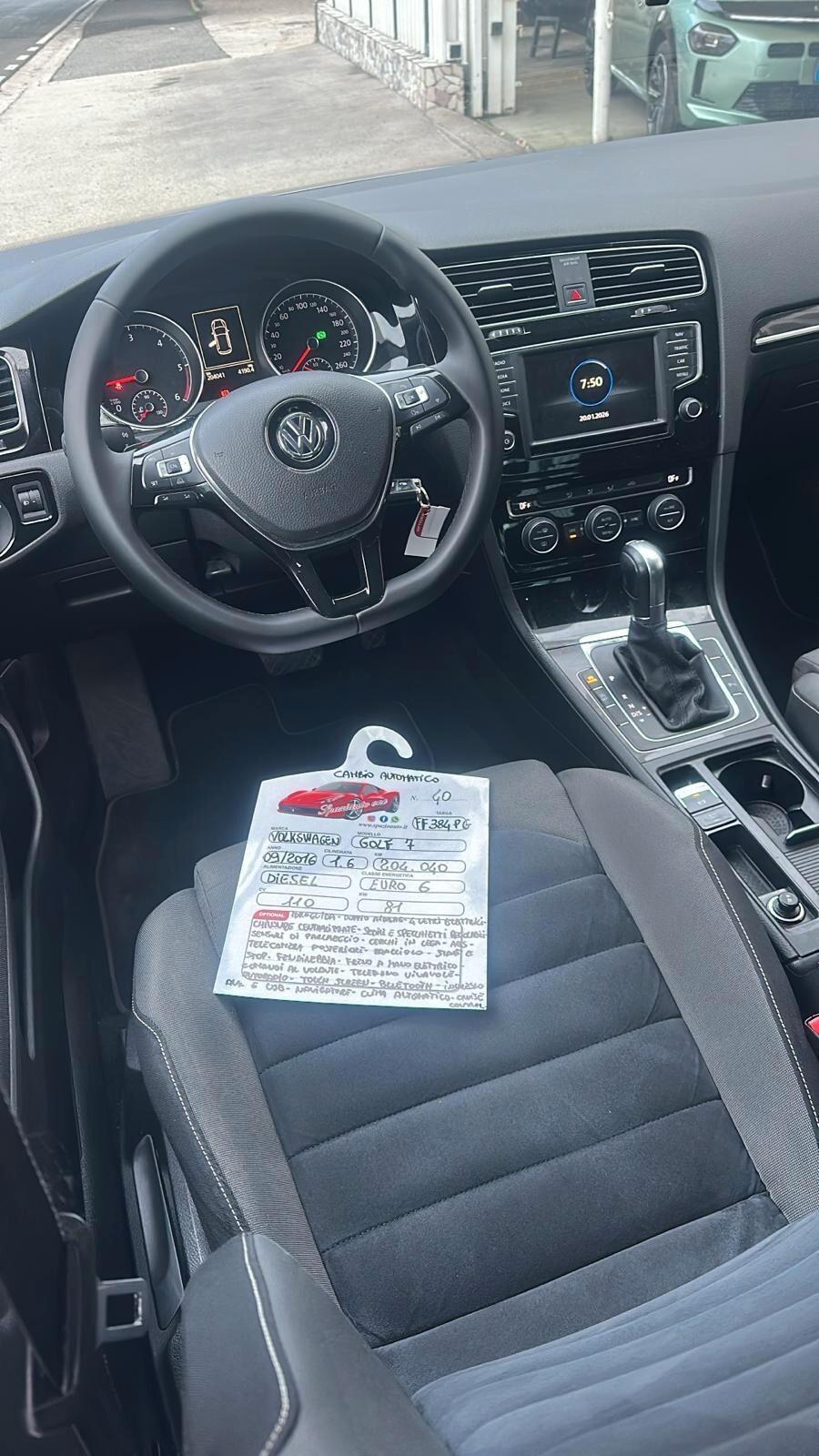 VOLKSWAGEN GOLF 7 1,6 DIESEL AUTOMATICO