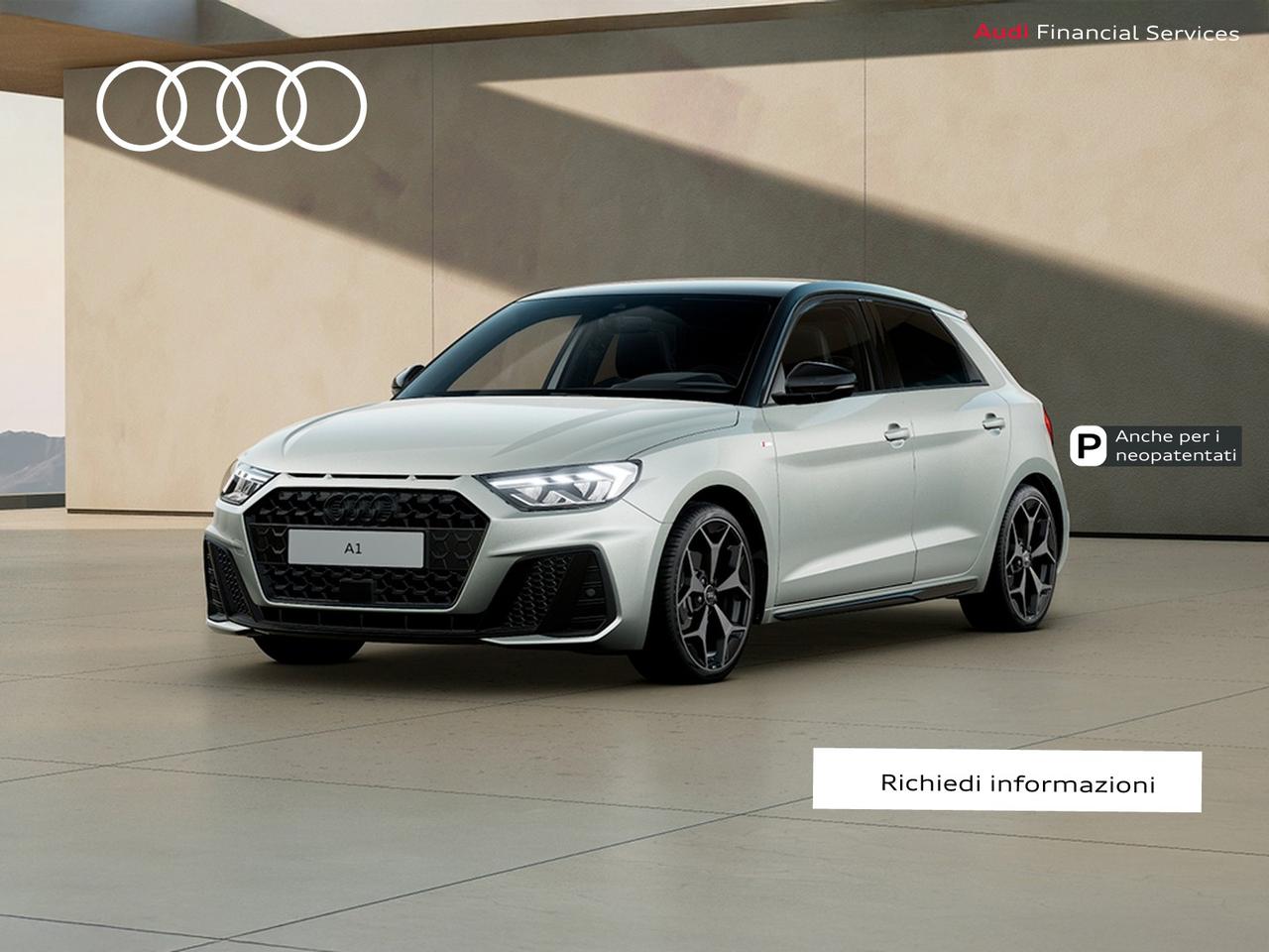 Audi A1 sportback 30 1.0 tfsi identity black 116cv s-tronic