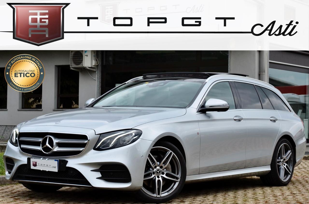 MERCEDES-BENZ E 220d PREMIUM 194cv AUTO, SERVICE MERCEDES, TETTO, RETROCAMERA 360°, FARI LED, NAVI, EURO 6C, PERMUTE