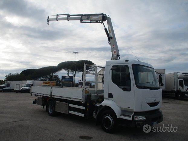 Renault MIDLUM 120/21 GRU PM 8523 4 PIEDI CASSONE