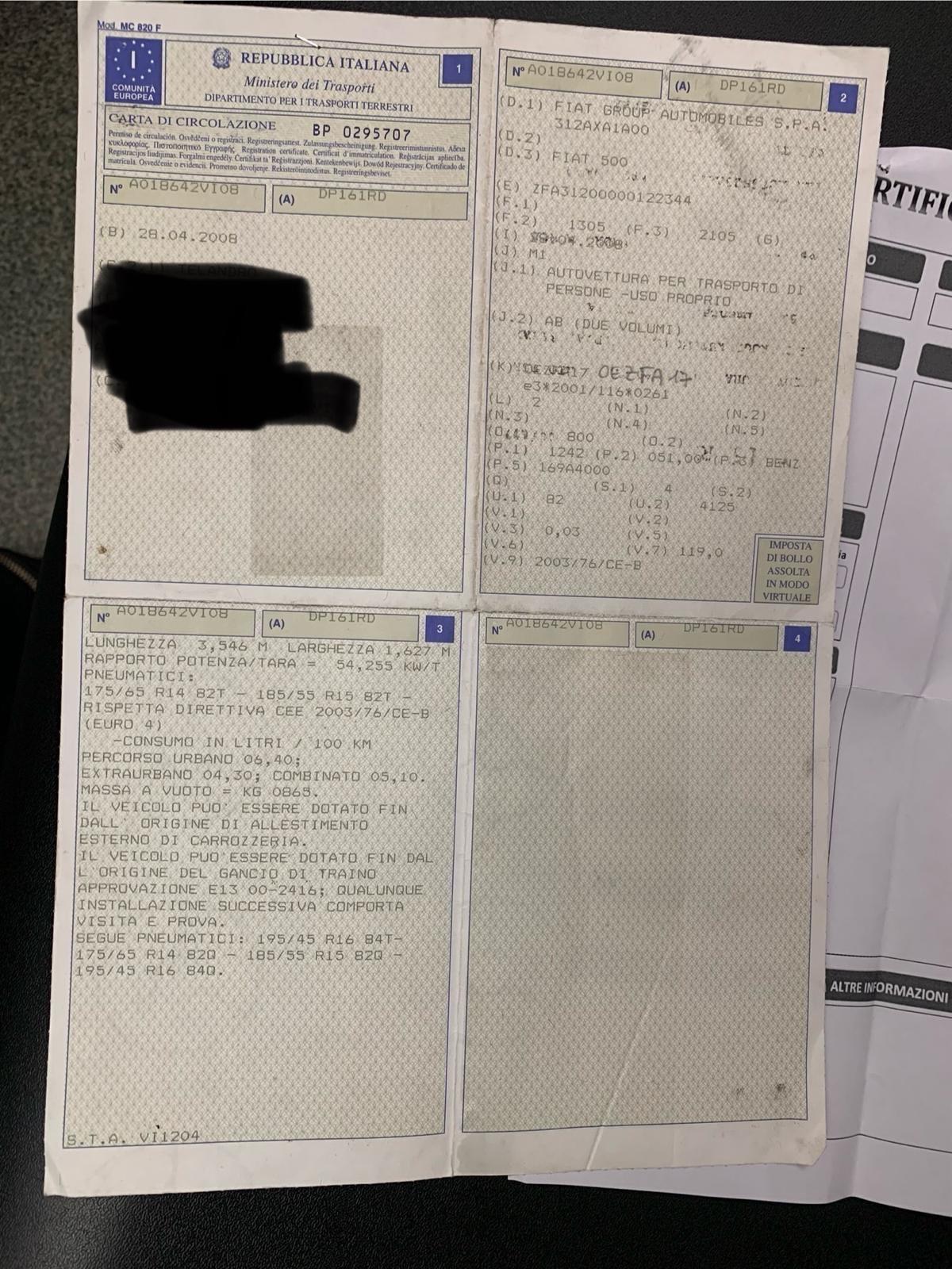 Fiat 500 1.2 Sport nera accessoriata