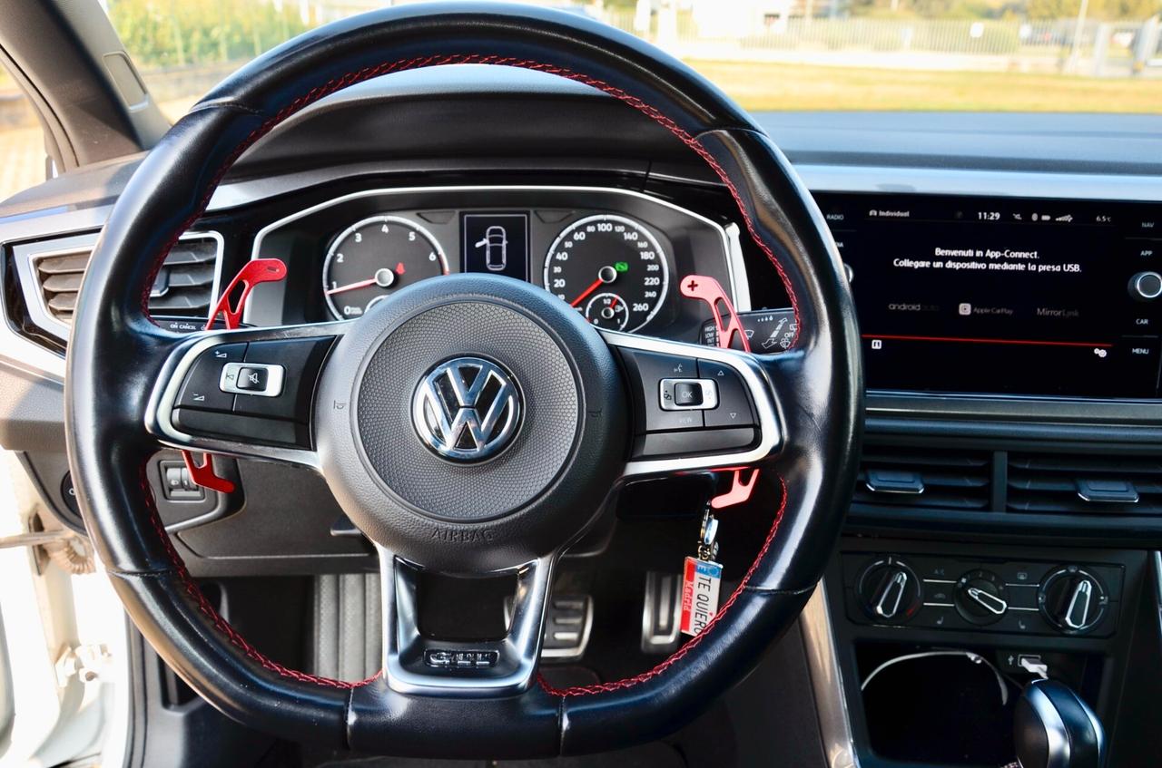 VOLKSWAGEN POLO GTI 5p 2.0 TSI 200cv DSG, SERVICE VW, EURO 6D, FARI LED, RETROCAMERA, APPLE ANDROID, 17", PERMUTE