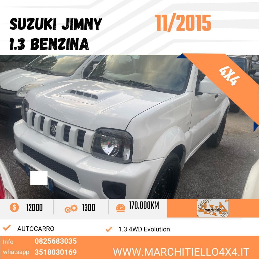 Suzuki Jimny 1.3 4WD Evolution AUTOCARRO 3porte Bianco, 11/2015, Km 176.467