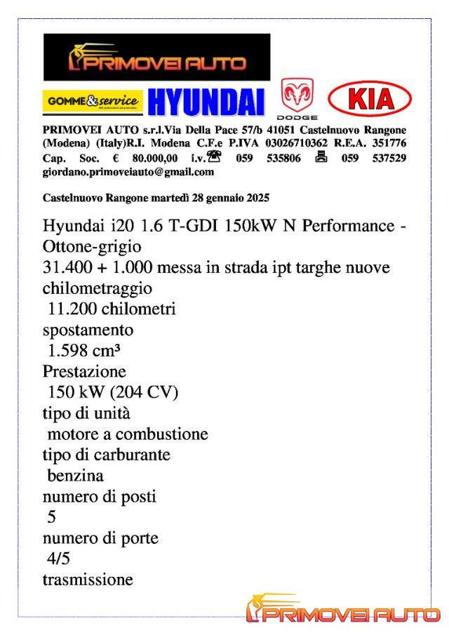 HYUNDAI i20 N 1.6 T-GDI MT N-Performance