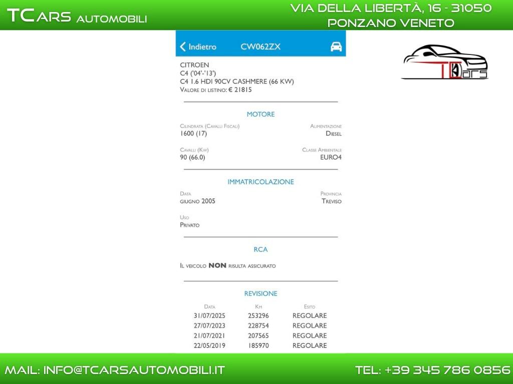 CITROEN C4 1.6 HDI NEOPATENTATI
