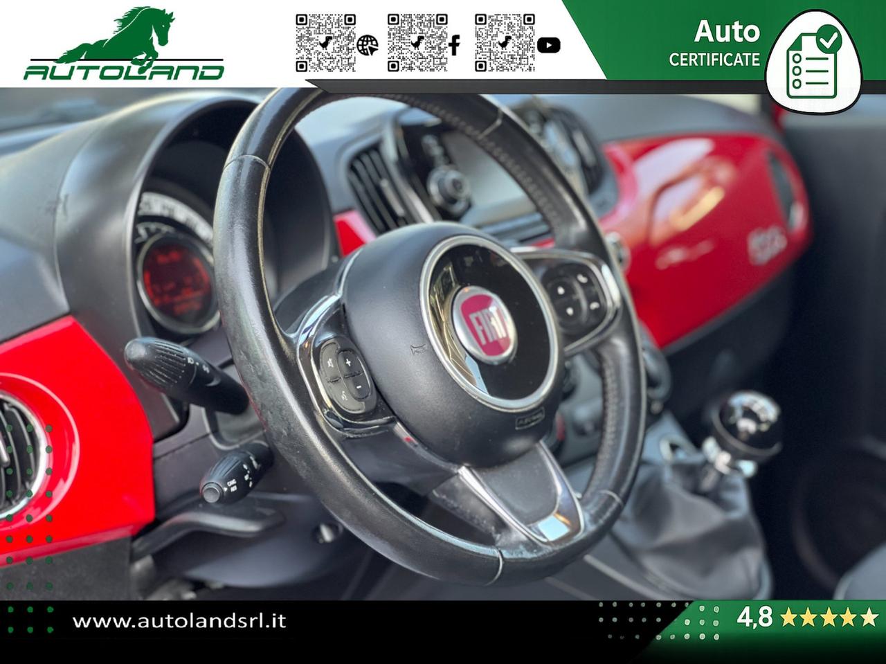 Fiat 500 1.2 69cv my19 Ok Neopatentati - Sensori di Parcheggio - Cruise Control - Uconnect 5"