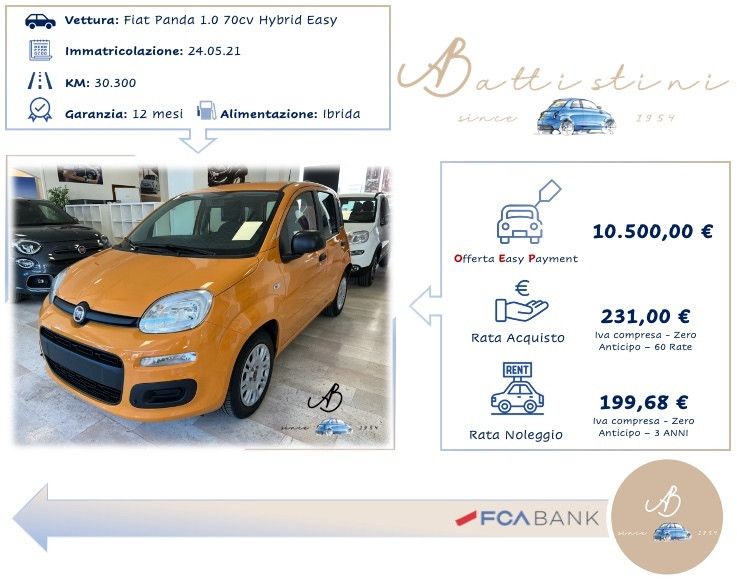 Fiat Panda 1.0 FireFly S&S Hybrid Easy