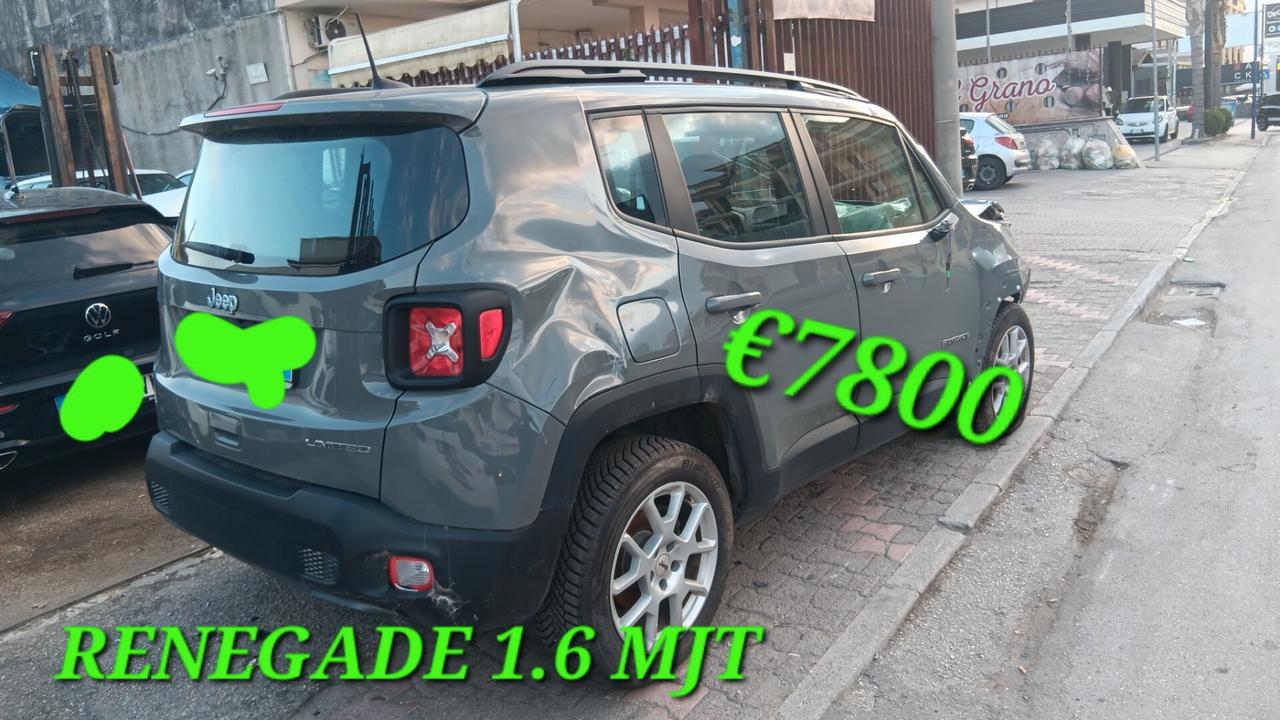 Jeep Renegade limited incidentata sinistrata mondialcars