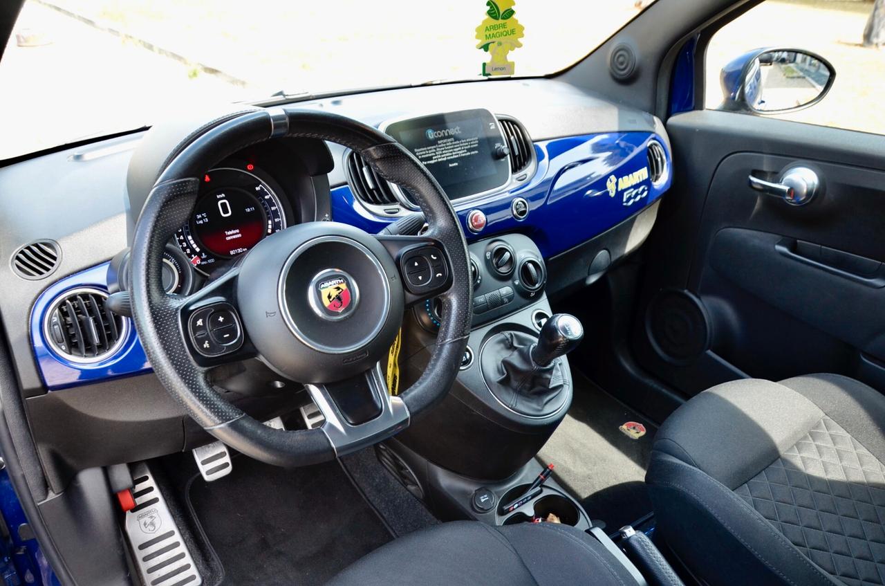 ABARTH 595 1.4 T-JET 145cv MANUALE, UFF ITALIANA, EURO 6D, BLU PODIO, LUCI AMBIENTE, 17", PERMUTE