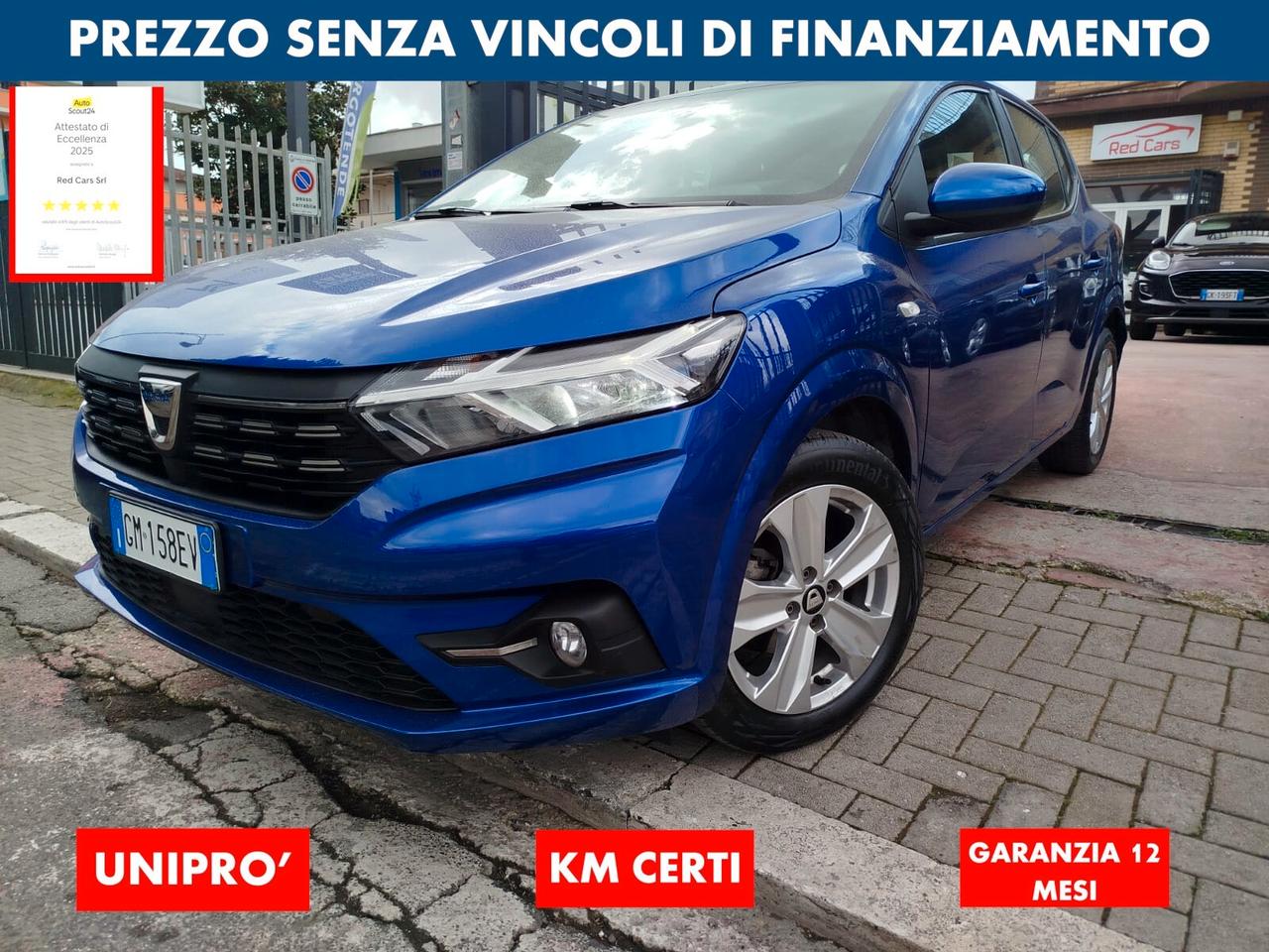 SANDERO 1.0*65cv* PREZZO VERO* BLUETOOTH-LED-SENSORI PARK