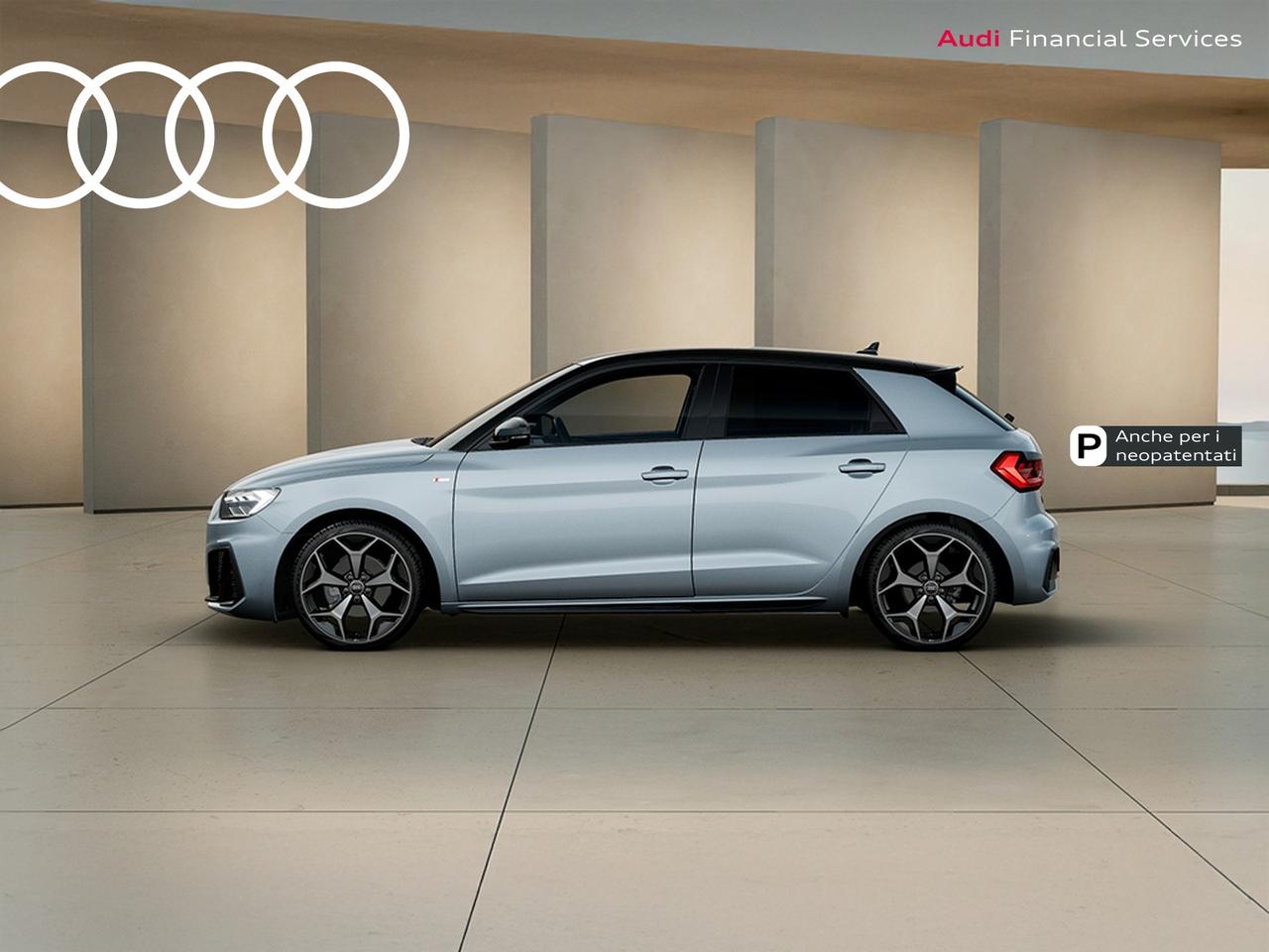 Audi A1 sportback 30 1.0 tfsi identity black 116cv s-tronic